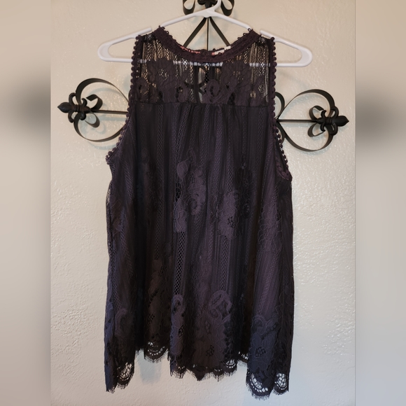 Deep purple dress tank top - Picture 2 of 5